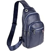 WESTEND Crossbody PU Leather Sling Bag with Adjustable Strap-Travel Small Daypack