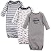 Hudson Baby Unisex Cotton Gowns, Aviation, 0-6 Months