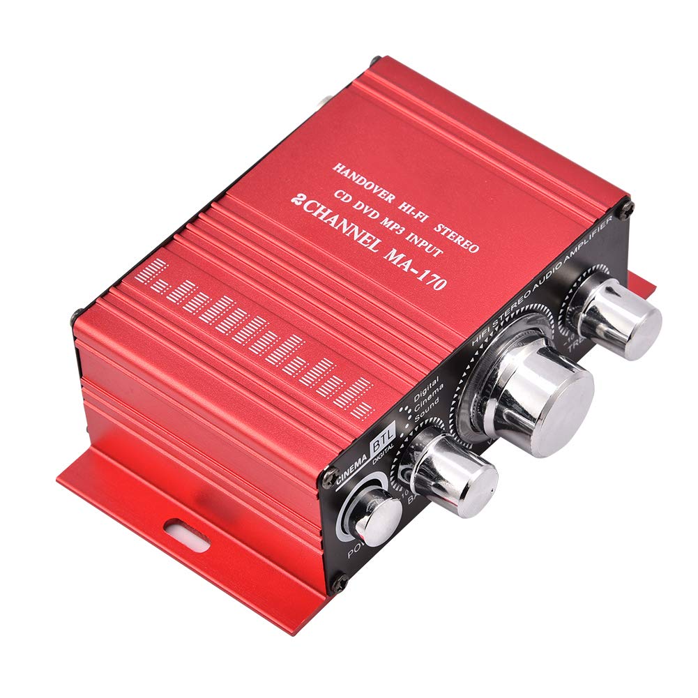 Car HiFi Audio Stereo Amplifier, 12V 2 Channel Digital Audio Power Amp Amplifier for Car