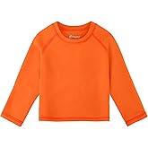 Feyoyi Baby Todder Rash Guard Shirts SPF Long Sleeve Swim Shirts Sun Protection Rashguard Swimwear for Baby Boys Girls