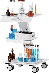 VEVOR 3-Tier Lab Trolley Cart Stainless Steel Rolling Medical Clinic Utility view 9
