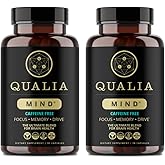 Qualia Life Sciences Qualia Mind (Caffeine Free) | Doctor-Formulated Nootropic to Fuel Focus & Concentration* | Drive & Productivity | 6 Week Supply