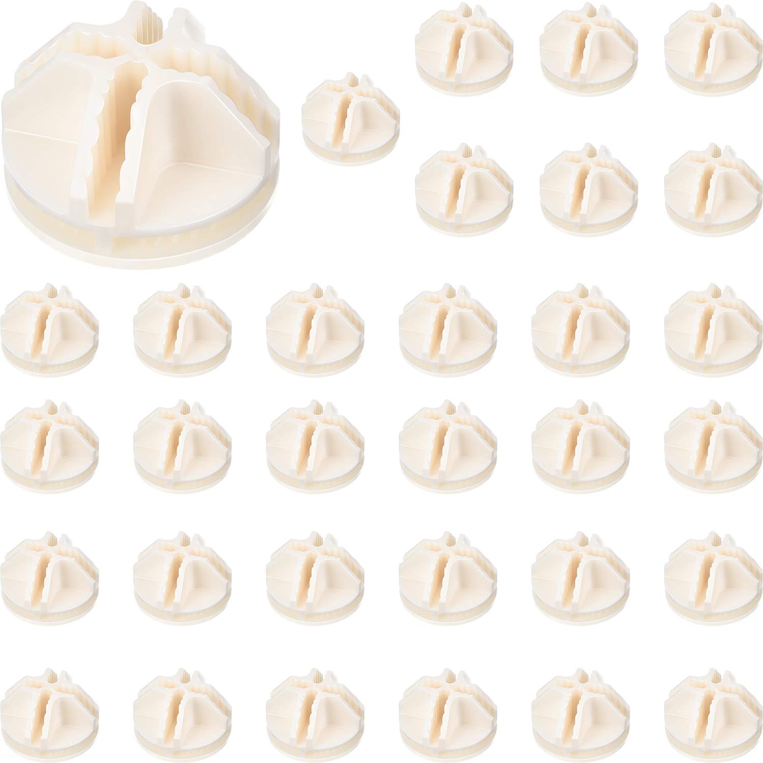 Photo 1 of 32 Pieces Cube Connectors Plastic Storage Wire Cube Organizer ABS Connectors for Modular Closet Storage Organizer and Wire Shelf (White)