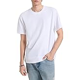 Hlizonn Men's Stay-Tucked Undershirt, Soft Cotton Crew Neck Tee Shirt, Comfort Undershirts for Men, White, Size XXL