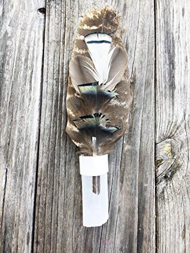 Smudging Prayer Wand -Handmade in USA, Prayer Feather Wand, Cleansing Altar Gift