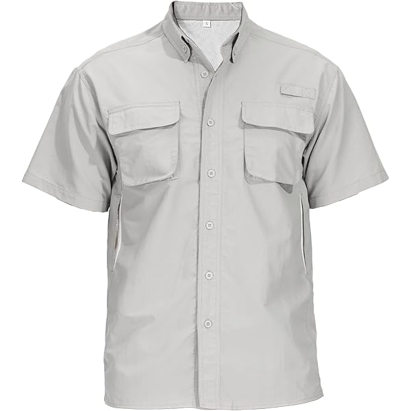 Chemise De Pêche Homme Gillz Manches Courtes - UPF 30+, Taille M, Bleu