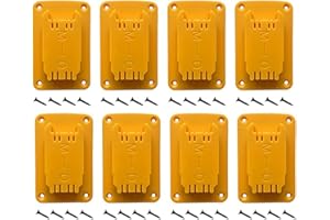 Ehlivhall Yellow Wall Mount Tool Holder for Dewalt 12V 20V and 18V Power Tools ABS Plastic Drill and Battery Organizer Rack w