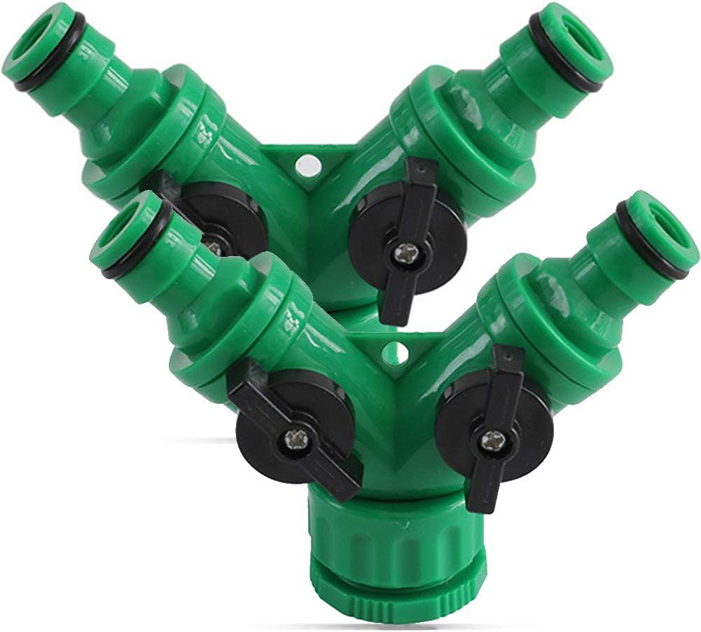SUNSK Garden Hose Splitter 2 Way Hose Connector with Control Valve
