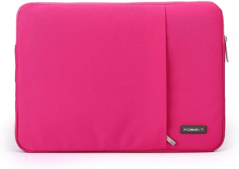Waterproof Shockproof Laptop Tablet Notebook Sleeve Case Bag Pouch Cover For Apple Macbook Retina Pro 17"Inch For Ultrabook Lenovo ThinkPad Dell Acer Chromebook 14.6" 15" 15.4" 15.6" 16"Inch, Hot Pink