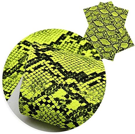 1Pc 8x13Inch Fauxs Leather Sheets Snake Skin for Earring Making-Snakeskin Leather Fabric-Snake Leather Fabric-Color Leather Sheets for DIY Craft