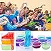 Augshy 40 Pack Small Slime Containers With Lids, Hawaiian Shaved Ice Mold Jello Shot Cups Condiment Containers Plastic Portion Cups with Lids for Salad Dressing Food Storage Containers (2 oz)