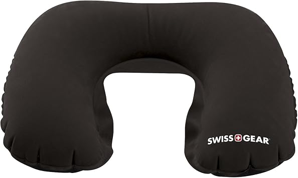 Swiss Gear Travel Pillow With Inflatable Pouch Black One Size
