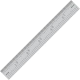 PEC Tools 6"/150mm Rigid Metal Ruler, Machinist Scale (1/10,1/50;1mm,0.5mm) | Decimal &amp; Metric Measurement, Stainless Steel, 3/4" Width x 3/64" Thickness. Machinist Rule for CNC, MADE IN USA