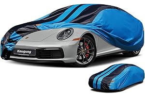 Kaugung Car Cover Waterproof Custom Fit Porsche 911（1997-2025）, Full Exterior Cover for Automobiles Lightweight Resistant Outdoor Sun UV Rain Dust Snow Wind Protection.