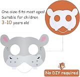 BRTNUP 16PCS Kids Animal Masks Costume Party Halloween Jungle Birthday Christmas view 5