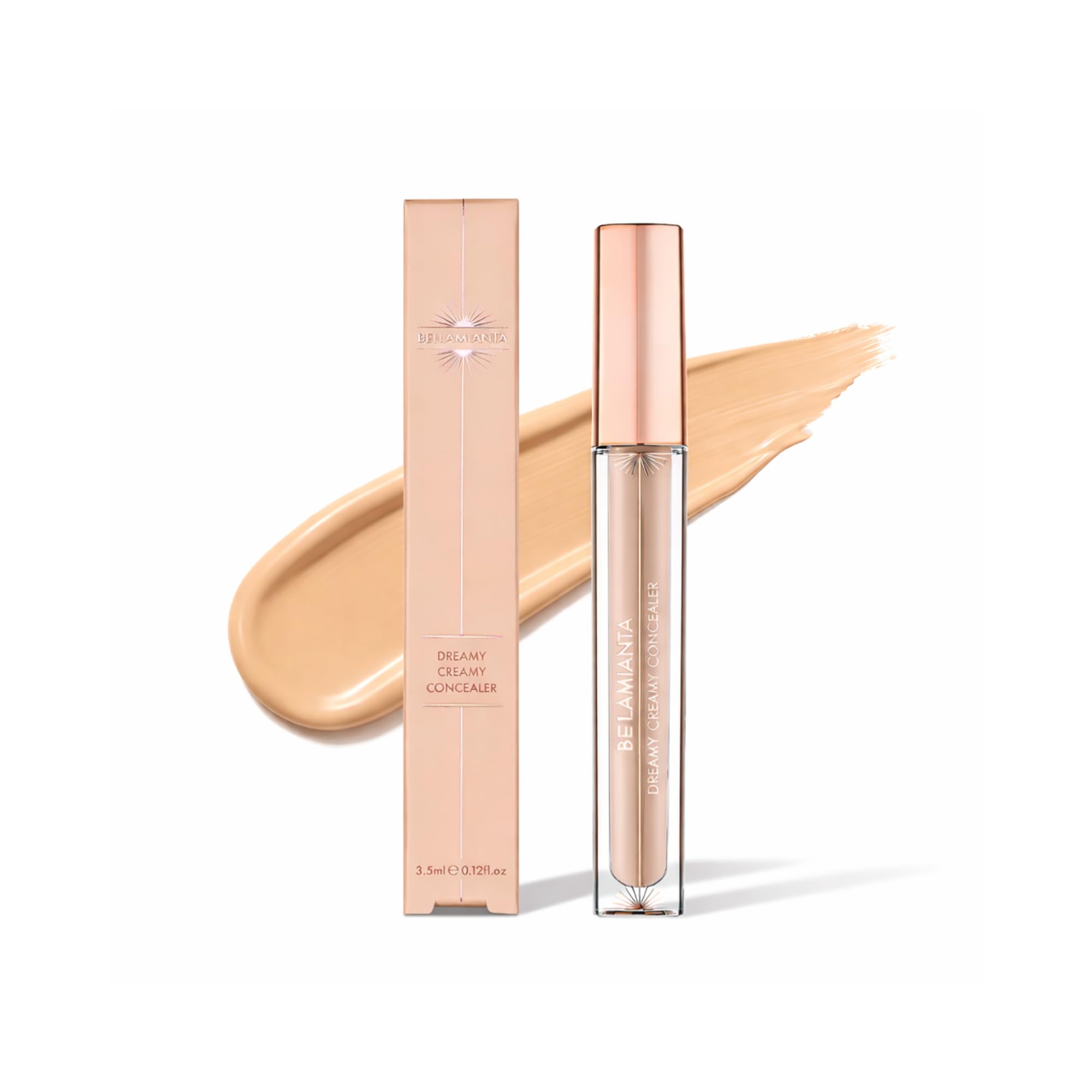 Bellamianta Dreamy Creamy Concealer - Long Lasting, Full Coverage with Natural Finish - Under Eye Concealer for Dark Circles & Blemishes - Hydrating Formula & Easy to Apply