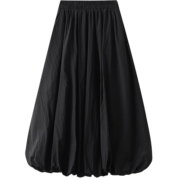 Taydey A-Line Pleated Vintage Skirts for Women (S, Black) at