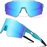 Ukoly Cycling Sunglasses for Men Women with 3 Interchangeable Lenses, Polarized Sports Sunglasses, Baseball Sunglasses