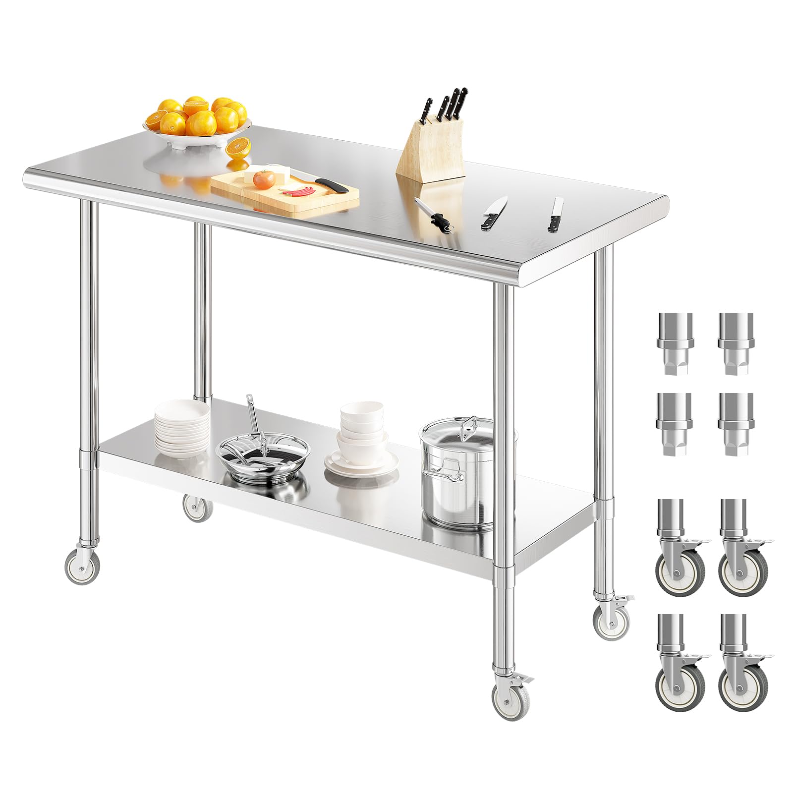 Redlife Prep Table Stainless Steel Table, 24 x 48