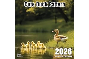 Cute Duck Pattern 2026 Calendar: charming duck prints and playful styles