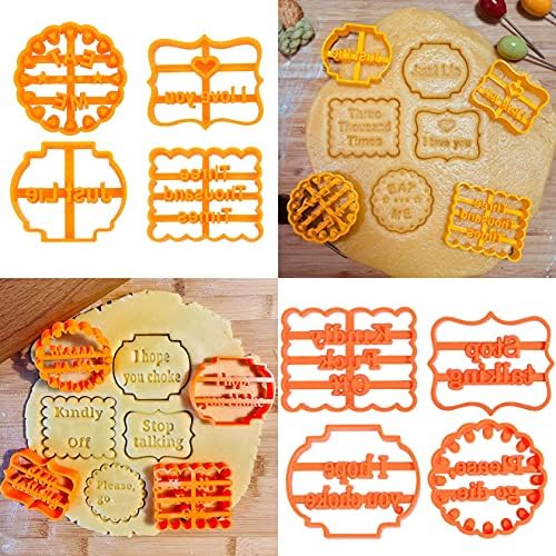 Funny Cookie Cutters Biscuit Moulds With Fun and Irreverent Phrases