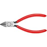 KNIPEX Tools - Electronics Diagonal Cutters (7681125), Red