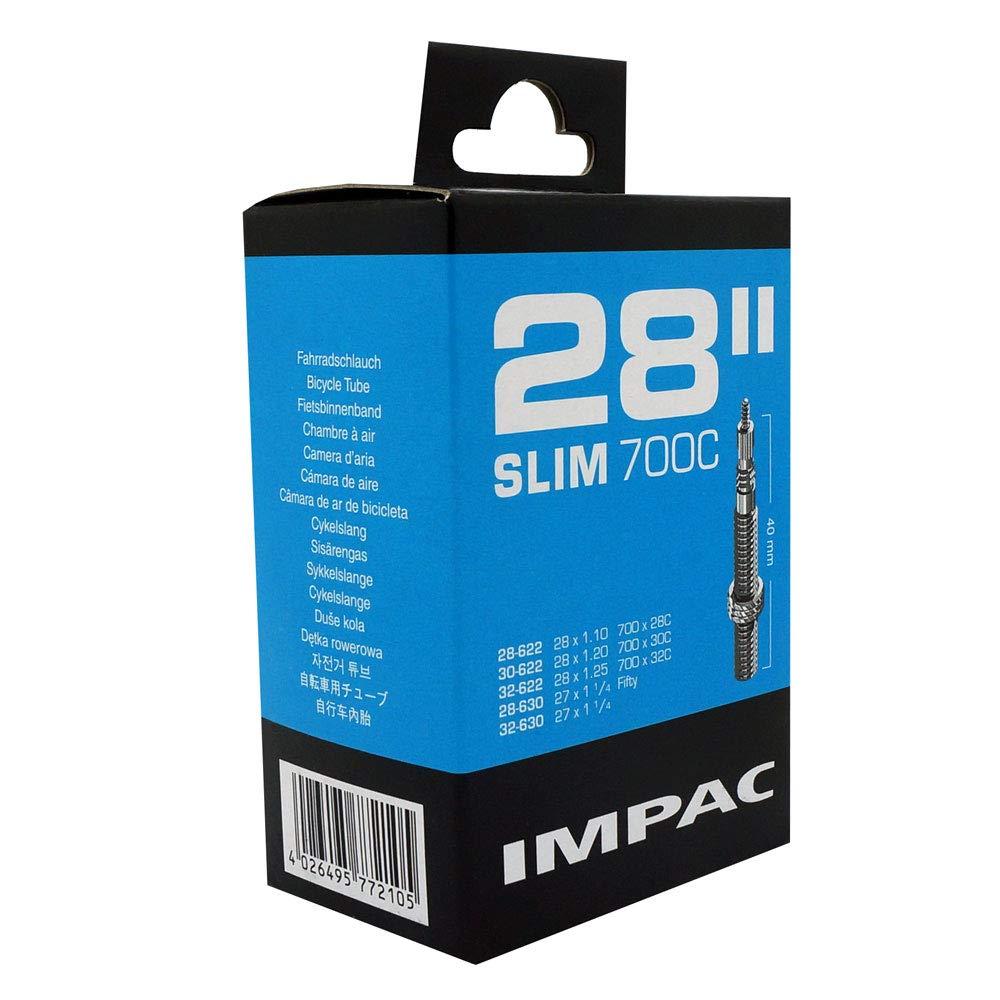 Schwalbe Unisex's IMPAC SV28 Slim Inner Tube, Black, 28/32-622/630 โ image 1