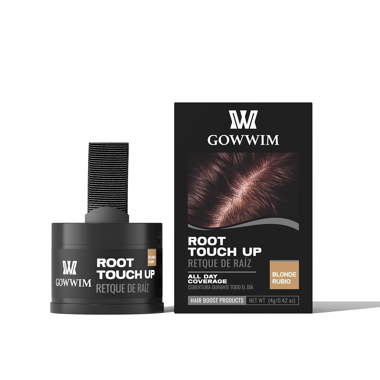 Gowwim Root Touch up Powder, Instantly Gray Hair Cover up Hairline Powder for Women & Men Waterproof and Sweatproof Root Cover Up Long-Lasting for Thinning & Loss Hair