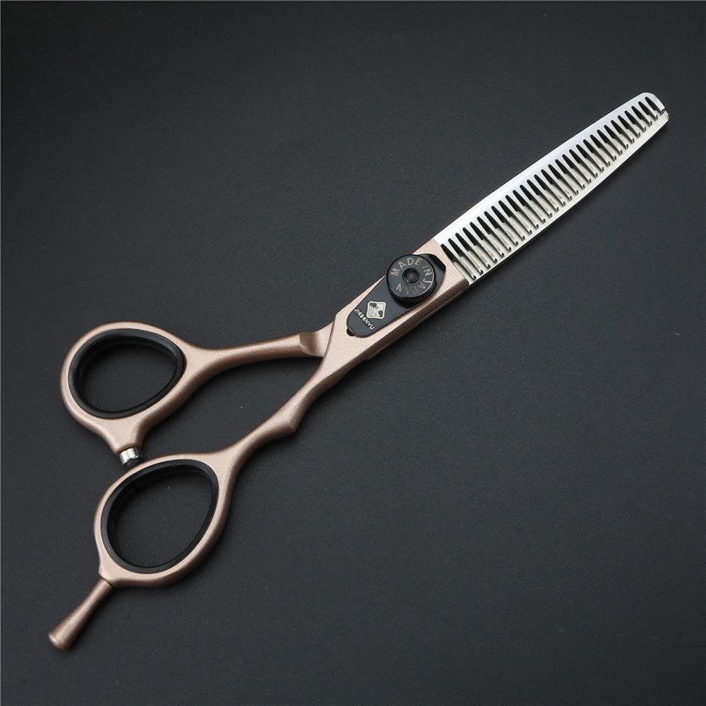 JIESENYU Hairdressing Scissors 6 inch Rose Gold Hair Scissors Black Letter Screw Hairdresser Professional Barber Scissors Set - Image 4