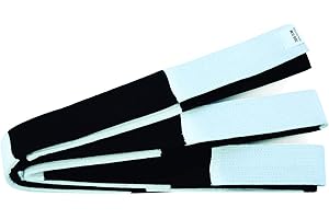 PLAYWELL Deluxe Martial Arts Instructors Dan Block Belt - Black/White