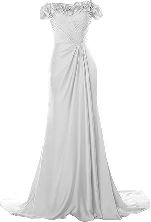 off the shoulder evening gown