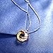 J.Rosée Fashion Three-Tone Accent Knot Pendant High Polished 925 Sterling Silver Vintage Necklace Jewelry Gifts for Women