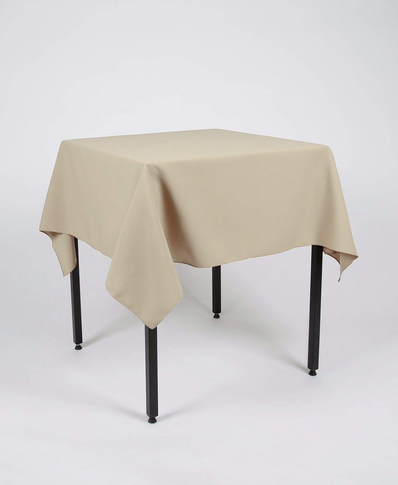 Hope Textiles Stone 58" x 58" (147cm) Small Square Fabric TABLECLOTH/TABLE CLOTH (Polyester, not cotton)