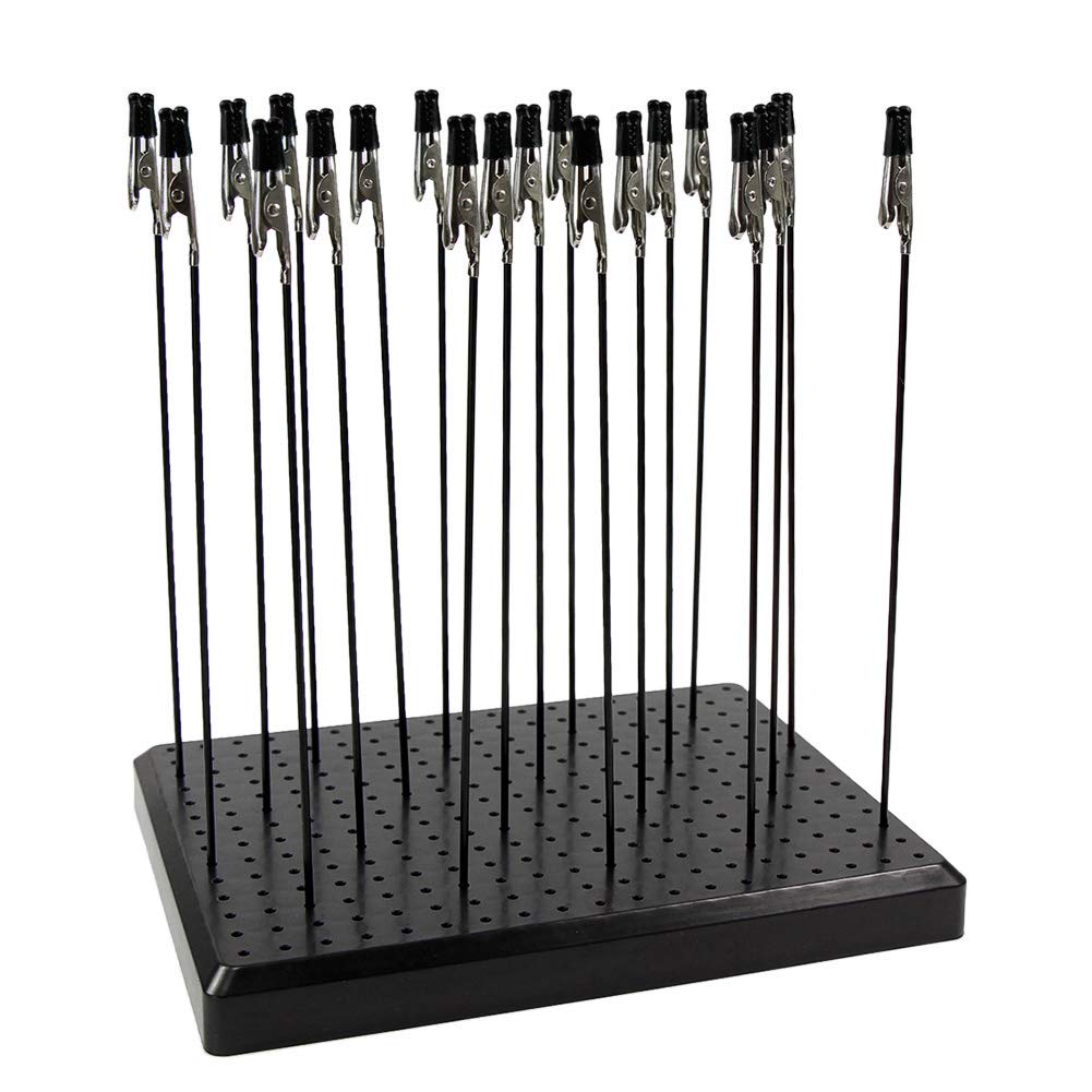 Evemodel GJJC19B 1 lot Model Painting Tool Stand Base 14 * 19 and 20pcs Alligator Clip and 40pcs Clip Sleeves New