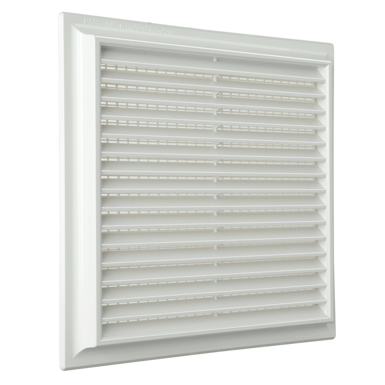 La Ventilazione White Plastic Square Pull On Air Vent Grille 240mm x 240mm G15R2424B