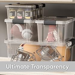 Superio Clear Storage Box with Lid, 2.5 Quart