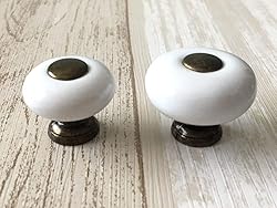 Drawer Knob Ceramic Cabinet Pull Handle Silver