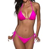 Women Two Piece Swimsuit Sexy Swimwear Halter String Triangle Bikini Sets