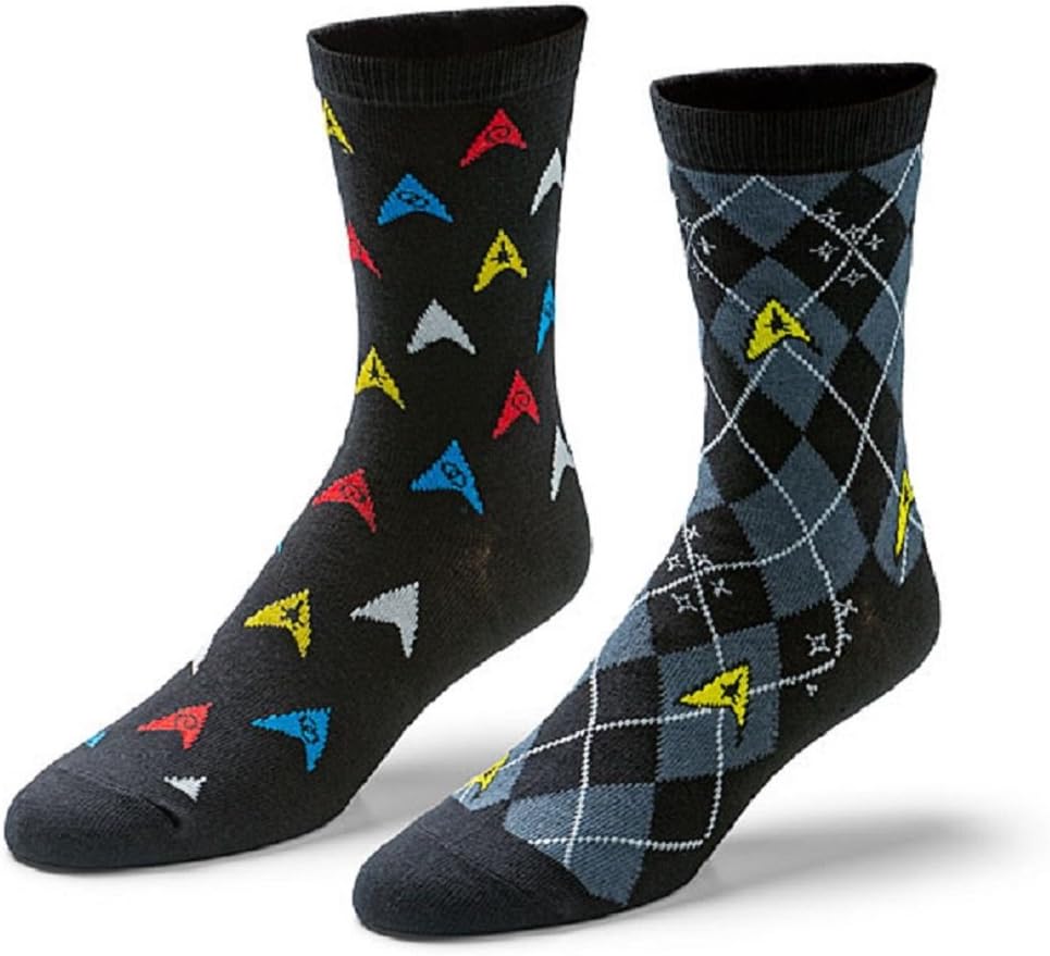 NEW Star Trek Repeat Pattern Socks 2-Pack