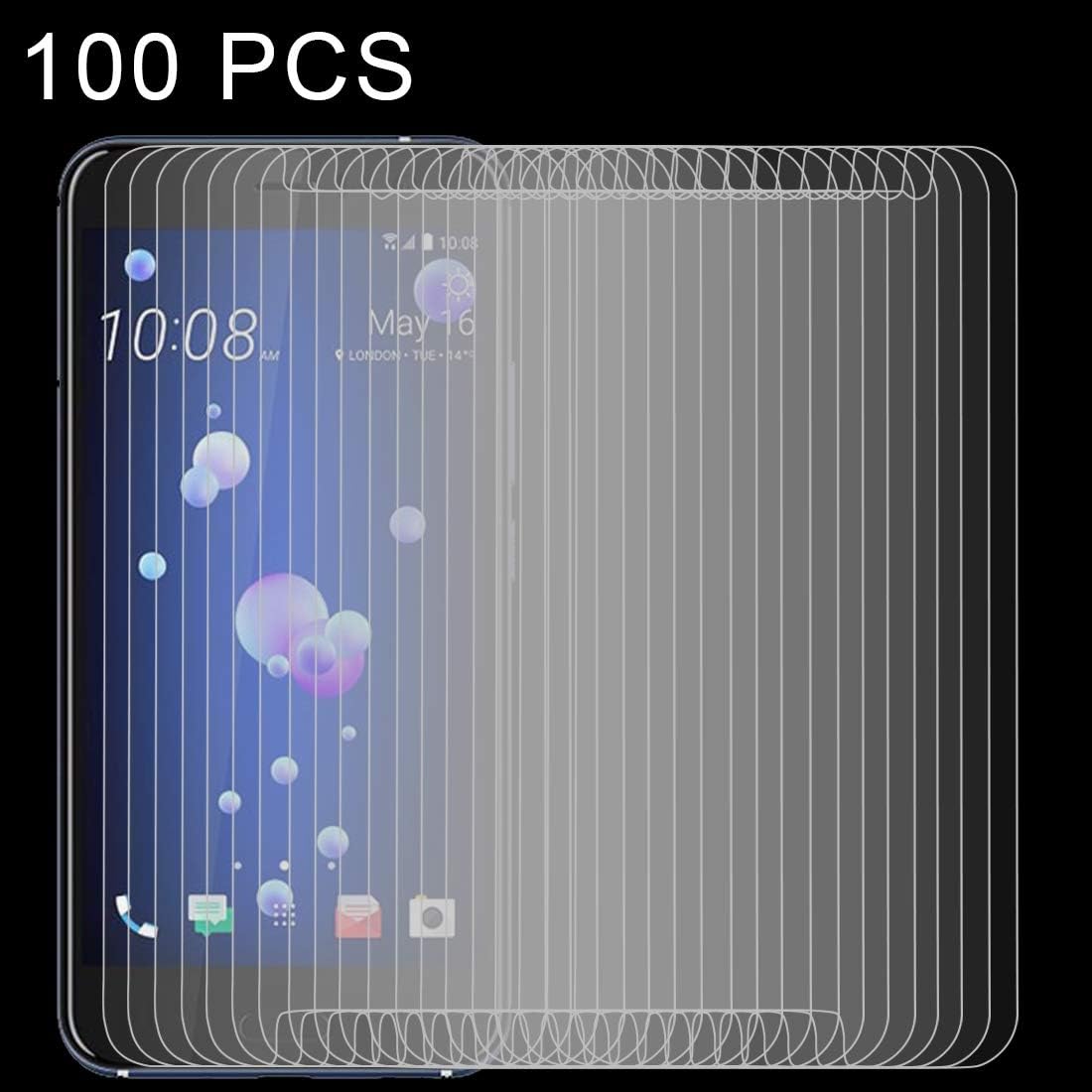 Yiki Good 100 PCS 0.26mm 9H 2.5D Tempered Glass Film for HTC U11