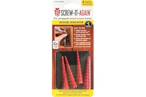SCREW IT AGAIN Screw-It-Again #2 to #16 Thread x 2 In. Red Plastic Wood Anchor (4 Ct.) - 1 Each