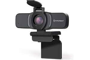 Amcrest 1080P Webcam with Microphone & Privacy Cover, Web Cam USB Camera, Computer HD Streaming Webcam for PC Desktop & Laptop w/ Mic, Wide Angle Lens & Large Sensor for Superior Low Light (AWC201-B)