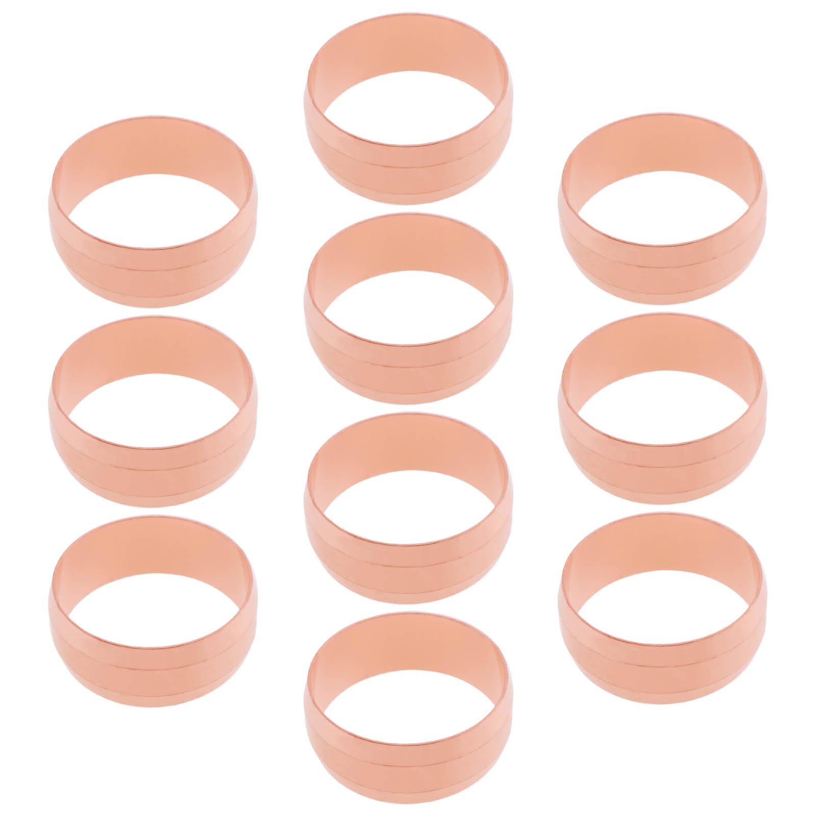 EMSea 10pcs 15mm Copper Compression Olives Compression Sleeves Ferrules Suitable Copper Ferrule Compression Fitting for 15mm Pipework