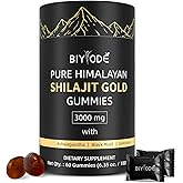 BIYODE Shilajit Gummies: Pure Shilajit Himalayan Rich in Ashwagandha Gaulshura Fulvic Acid 85 Micronutrients Suitable for Men and Women No Added Sugar