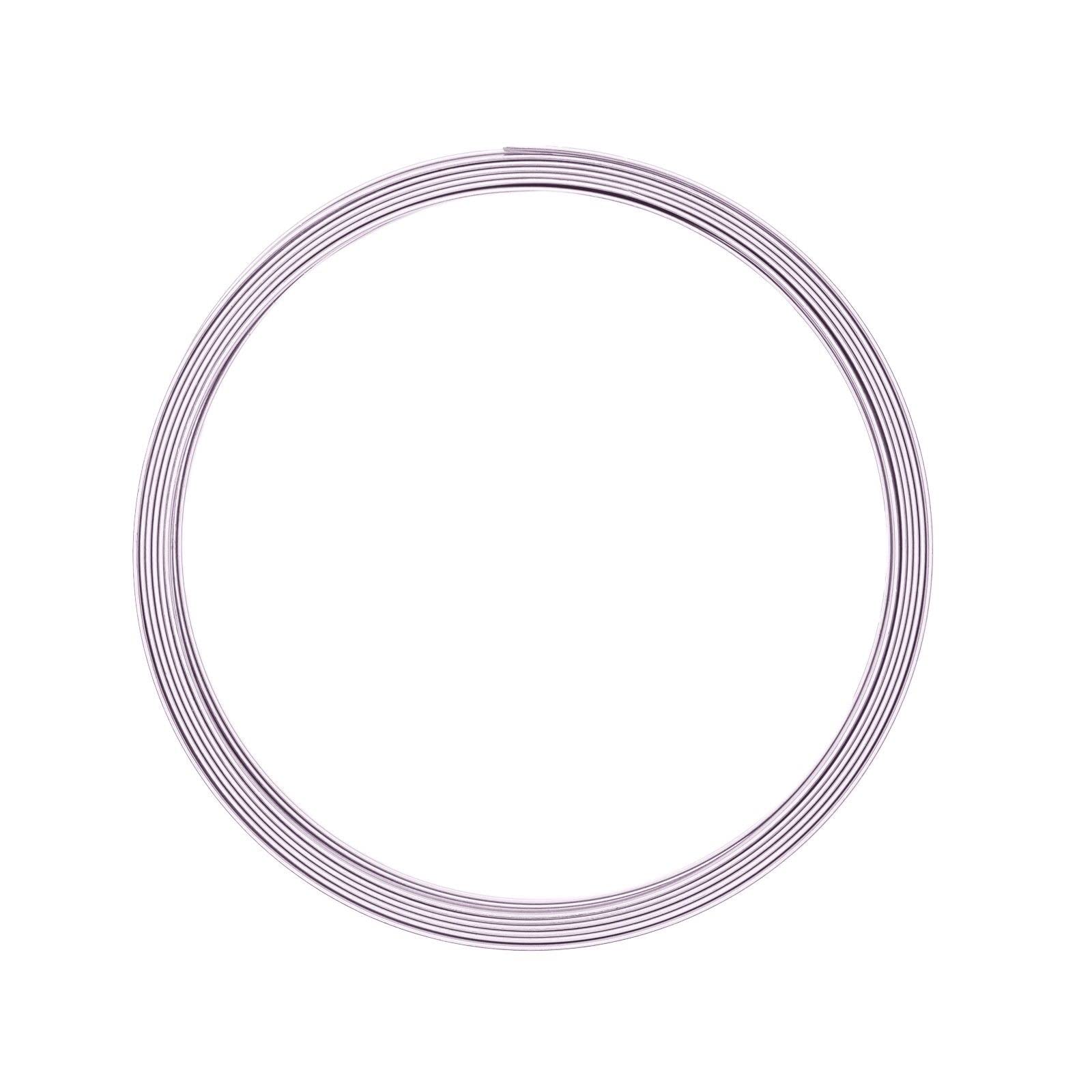 Vaessen Creative Aluminium Craft Wire Flat 0.2" (5 mm) x 0.04" (1 mm) x 0.2" (5 mm) Soft Lilac (Purple) - Flexible Metallic Wire for Crafting, Flower Arranging, Jewellery Making and Modelling — image 1