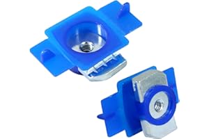 Xadnitu 100 Pieces 1/4"-20 Strut Channel Cone Nuts with Nylon Blue Tab, Thickened Unistrut Squeeze Nuts for Strut Channel Support, Solar Panel Mounting System