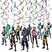 Multicolored Gaming Characters Hanging Swirls - Video Game Party Supplies - Birthday Decorations for Gamers Boys Kids Adults Teens Girls