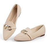 MUSSHOE Women's Loafers Comfortable Fashion Chain Flats Shoes for Women