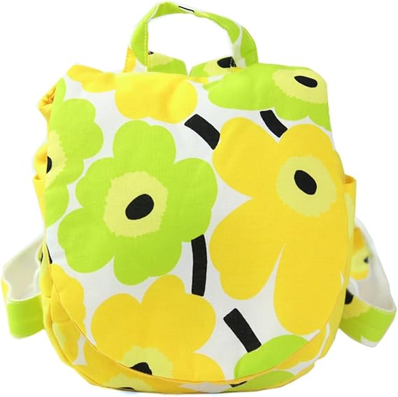 Amazon Co Jp 鶴三工房 ギフトbox付 ベビーリュックサック キッズ バッグ Marimekko 生地使用 花柄 イエロー 服 ファッション小物