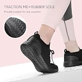 HKR Womens Trainers Athletic Running Shoes Breathable Lightweight All Black UK 6 view 8